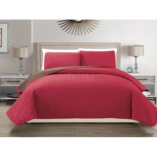 Reversible Bedspread Burgundy