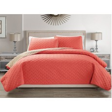 Reversible Bedspread Coral