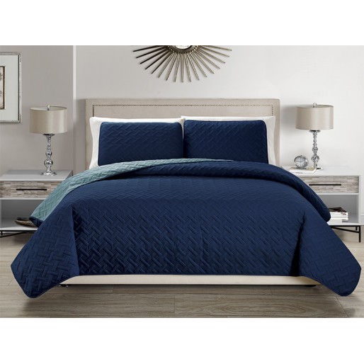 Reversible Bedspread Navy