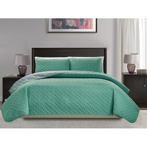 Reversible Bedspread Turquoise