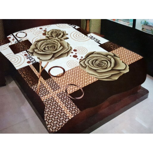 Ayla  Blanket - Brown Roses