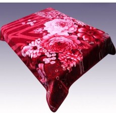 LA Coyo Blanket - Burgundy Flowers