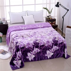 Super Soft Microfiber Blanket - Lily Pattern