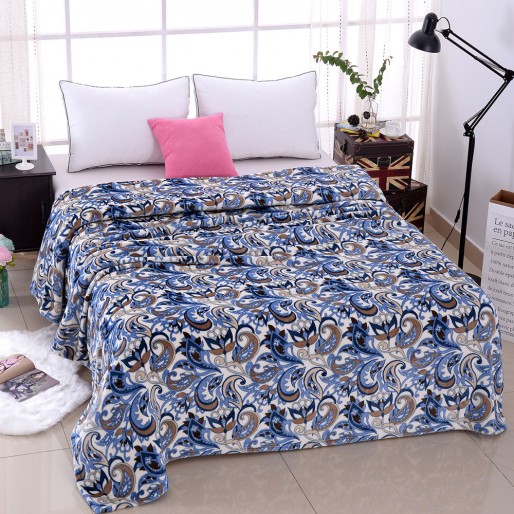 Super Soft Microfiber Blanket - Paisley Pattern