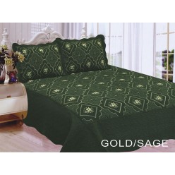 Polysilk Quilt Gold - Sage