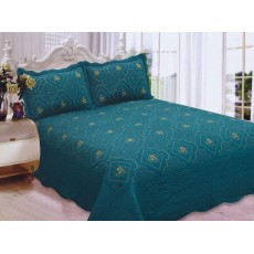 Polysilk Quilt Gold - Turquoise