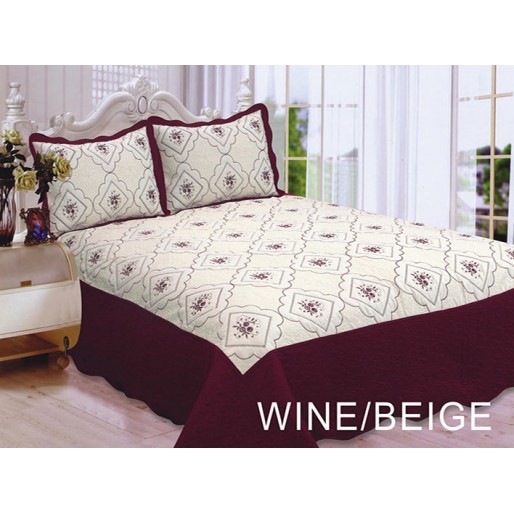 Polysilk Quilt Wine Beige