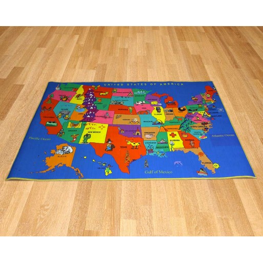 Printed Carpet - United States Map