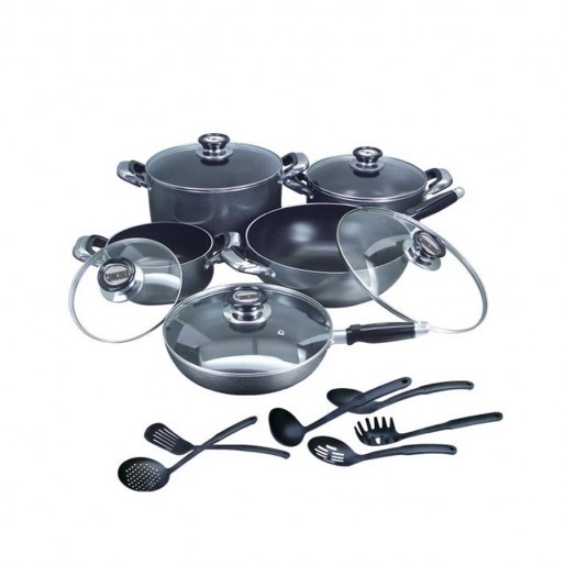 16 PC Non-Stick Heavy Gauge Cookware Set