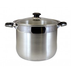 Stainless Steel Stock Pot With Glass Lid - 10Qt - 30Qt