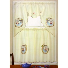 Golden Chef Kitchen Curtain