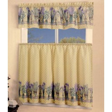 Lavender Flowers Kitchen Curtain