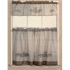 Rustic Scroll Kitchen Curtain