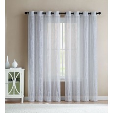 Ariel Sheer Embroidered Grommer Curtain Panel